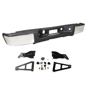 DURAFORCE Chrome Steel Rear Bumper Fit For Chevy Silverado GMC Sierra 1500 07-13 Pickup
