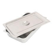 DURAFORCE Restaurant Steam Table Pans 2 Pack Full Size 4 Inch Deep Thickened with Lid