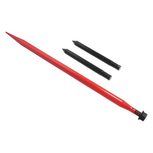 DURAFORCE 49" Hay Bale Spear Attach 4500lbs Quick Attach Fork Spike w/ 2 Stabilizer Spear