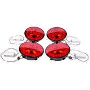 DURAFORCE 4Pcs LED Brake Tail Lights RED Lens For Chevrolet Corvette C6 Coupe 2005-2013