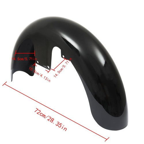 DURAFORCE 19" Wheel Wrap Front Fender bright black A For Touring Electra Glide USA