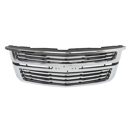 DURAFORCE Chrome Front Upper Grille For Chevy Tahoe/Suburban LTZ 2015 2016 2017-2020
