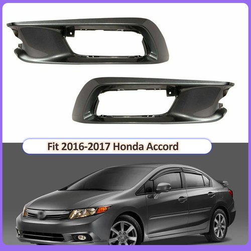 DURAFORCE For 2012 Honda Civic Sedan LX EX EX-L Front Bumper Fog Light Cover Kit pair