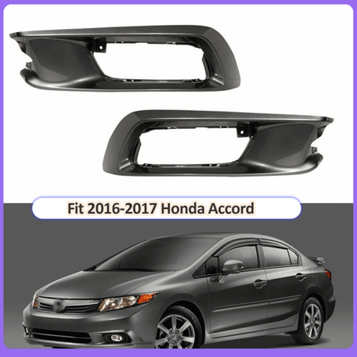 DURAFORCE For 2012 Honda Civic Sedan LX EX EX-L Front Bumper Fog Light Cover Kit pair