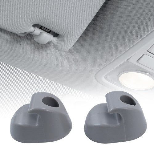 2PCS Gray Sun Visor Clip Set Interior Bone for Kenworth for Peterbilt