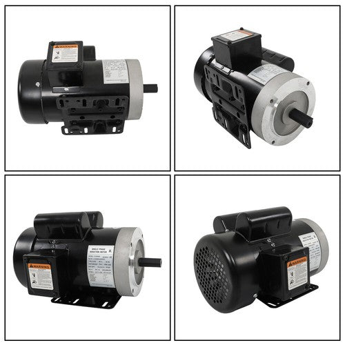 DURAFORCE 5HP Electric Motor 3450RPM 5/8" Shaft Single Phase 208-230V 56C Frame 60HZ TEFC
