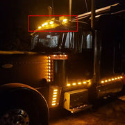 DURAFORCE 5 Cab Roof Marker Lights For Freightliner heavy duty Truck 31 LED Amber Chrome