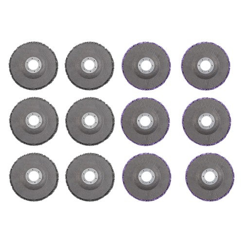 DURAFORCE Diamond Grinding Wheel Discs Set (6 Black, 6 Purple) 12 Pack: 4-1/2" x 7/8"
