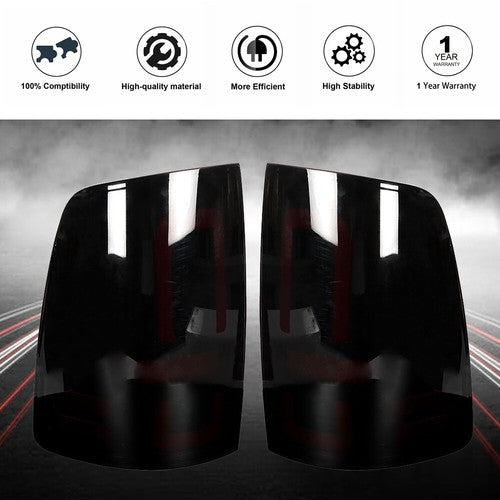 DURAFORCE Rear Left&Right Brake Tail Light For Dodge Ram 1500 09-18 Ram 2500/3500 10-18