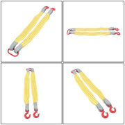 DURAFORCE 2 PCS 3.3ft Lifting Slings Straps with Hooks Two Leg Rigging Straps 4410 lbs