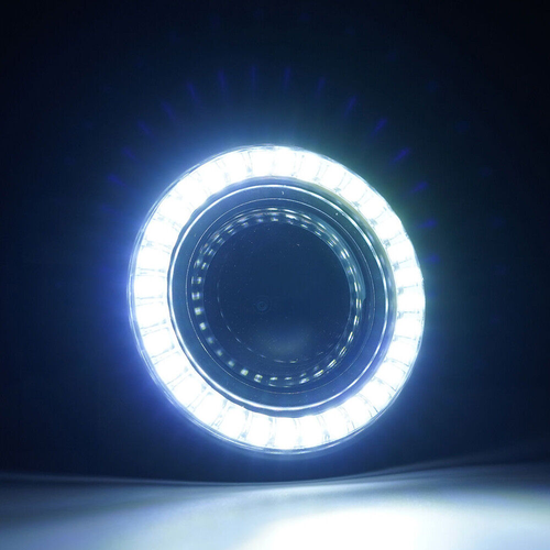 DURAFORCE Pair Projector Angel Eyes White LED Halo Fog Light DRL for 2016-2019 for Honda Civic