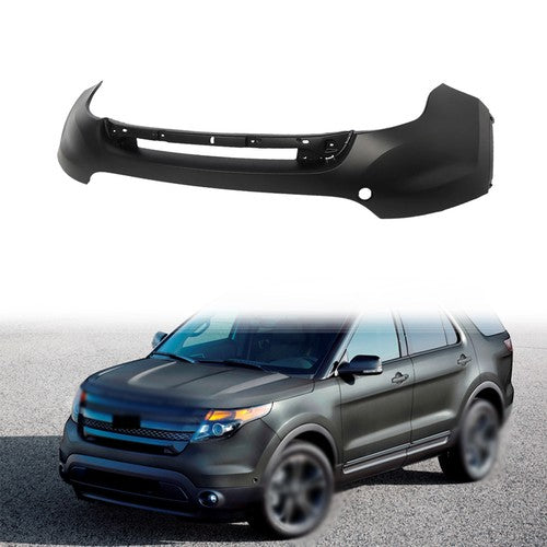 DURAFORCE Fit For Ford Explorer 11-15 Front Bumper Cover W/o Sensors Holes W/Tow Hook Hole