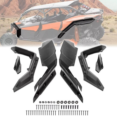 Extended Fender Flares Kit for Can Am Maverick X3 MAX Turbo R RR 2017-2025