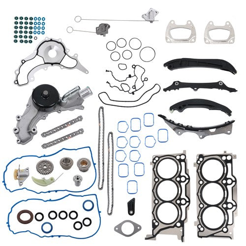 DURAFORCE Head Gasket Set Timing Chain Kit Water Pump Fit For 11-14 chrysler 200/300 3.6L