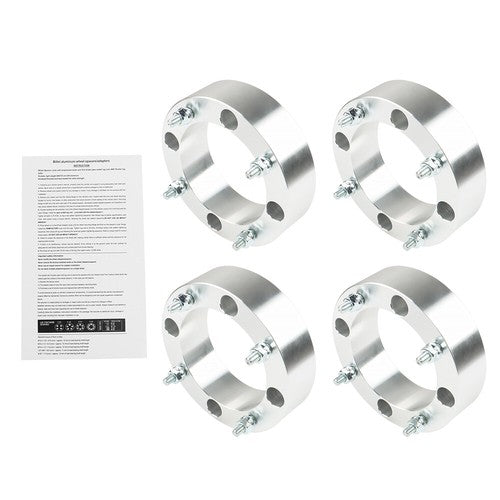 DURAFORCE 4X Wheel Spacers 4x156 2" 131mm 3/8"-24 For Polaris Sportsman Silver New