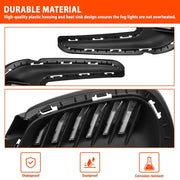 DURAFORCE For 2016-2018 Hyundai Elantra LED DRL Turn Signal Night Driving Fog Lights Pair