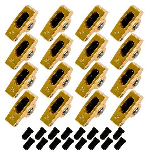 DURAFORCE 1.7 Ratio 7/16" Stud Gold Roller Rocker Arms Kit For Chevy BBC 396 402 427 454