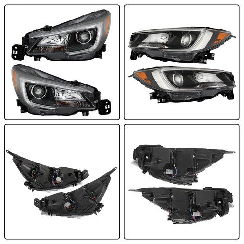 DURAFORCE Left and Right Assembly Headlight Fit For Outback/Legacy 2018-2019 Holagen Clear