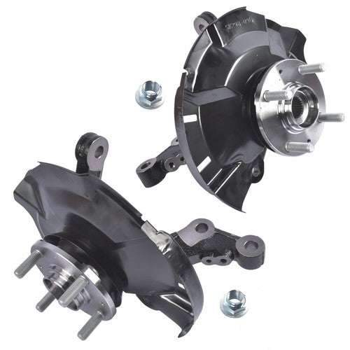 DURAFORCE 2Pcs Front Steering Knuckle Assembly for Dodge Attitude Hyundai Accent 1.4L 1.6L