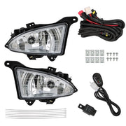DURAFORCE Switch Bulbs Bezel Wire Harness Black Fog Light Kit For 07-10 Hyundai Elantra