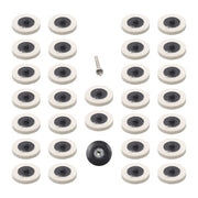 DURAFORCE 30Pcs 2" - 8mm Thick Wool Fabric Disc Polishing Buffing Pads Wheels 1/4" Shank