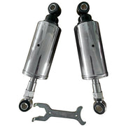 DURAFORCE Pair Rear Shock Absorbers For Harley Softail Models 1989-1999 Adjustable Silver