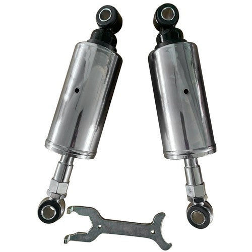 DURAFORCE Pair Rear Shock Absorbers For Harley Softail Models 1989-1999 Adjustable Silver