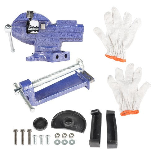 DURAFORCE For Workbench 3.2"- Multi-Functional Portable 360° Swivel Base 2-In-1 Bench Vise