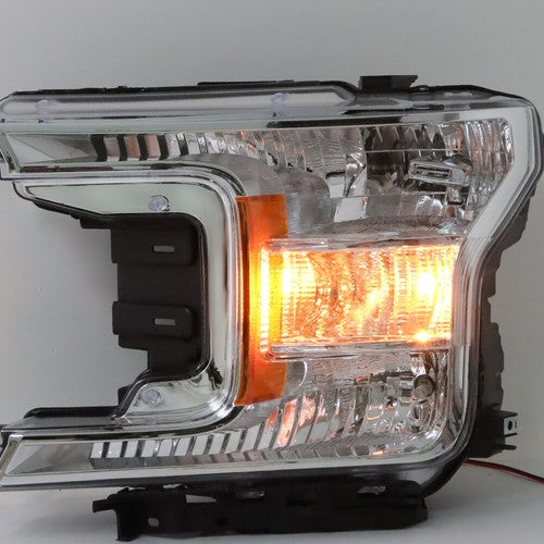 DURAFORCE Fit For Ford F-150 2018 2019 2020 LH+RH Headlights Headlamps Clear Lens Halogen