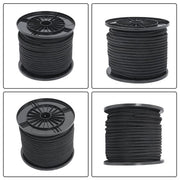 DURAFORCE 3/8in×250ft Nylon Solid Braid Rope High UV Abrasion Resistance Industrial Black