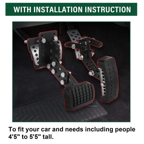 DURAFORCE Universal Gas and Brake Pedal Extenders for Cars,Go Kart,Ride on Toys Adjustable