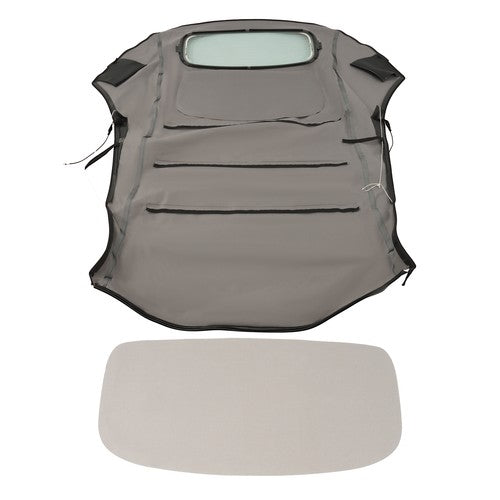 DURAFORCE Black Convertible Soft Top Clear Heated Glass Window For Volkswagen Beetle 03-10