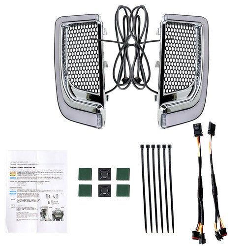 DURAFORCE Fairing Lower Grill LED Turn Signal Running Light For Electra Glide 2014-2020