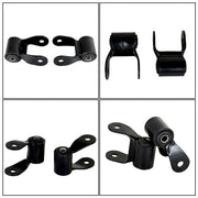 DURAFORCE 2Pcs Black Rear Leaf Spring Shackle Kit For Jeep Cherokee Sport Series 1984-2001