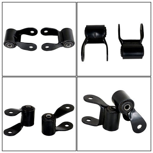 DURAFORCE 2Pcs Black Rear Leaf Spring Shackle Kit For Jeep Cherokee Sport Series 1984-2001