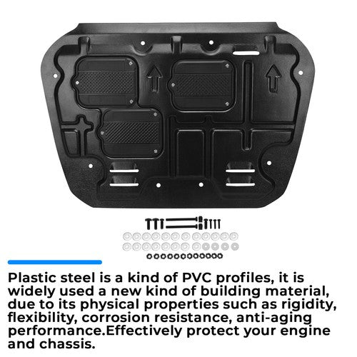 Front Skid Plate Under Car Engine Splash Shield Guard for Honda Civic 2016-2021