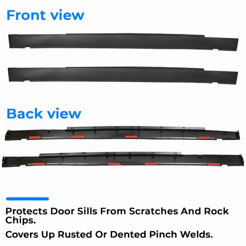 Rocker Panel For Dodge Challenger 08-14 Door Exterior Side Molding Body Trim