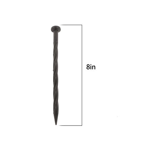 DURAFORCE 300PCS 8 Inch Plastic Landscape Anchoring Spikes, Garden Spiral Landscape Spikes