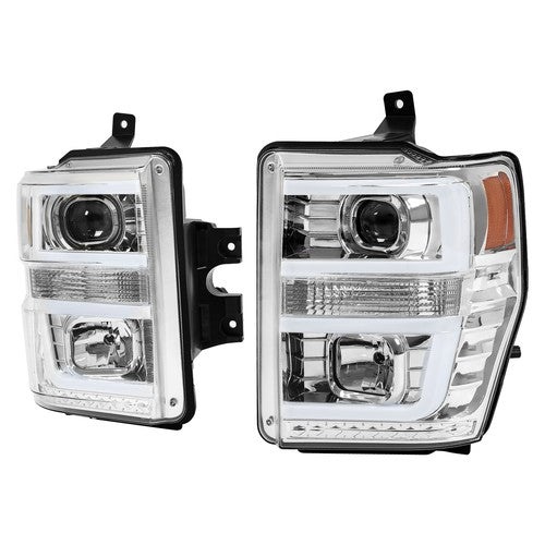 Pair LED Projector Headlights Headlamps for 2008 2009 2010 Ford F250 F350 F450