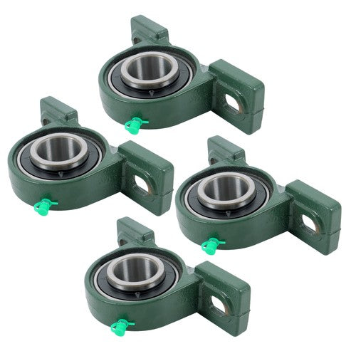 DURAFORCE 4 Pcs UCP208-24 Pillow Block Bearing Solid Base 1-1/2" Bore Self-Aligning