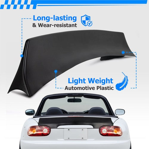 Matte Black Duckbill Style Rear Trunk Lip Wing Spoiler for 90 97 Mazda Miata