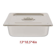 DURAFORCE Restaurant Steam Table Pans 8 Pack 1/2 Size 4 Inch Deep Thickened with Lid