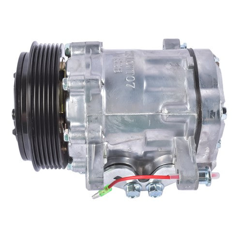 DURAFORCE AC Compressor with 6-Groove Pulley for Sanden SD7 Style Serpentine Belt HC5005BK
