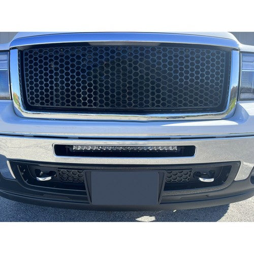 Lower Bumper Mesh Grille Gloss Black for 07-13 Sierra 1500 Denali Pickup