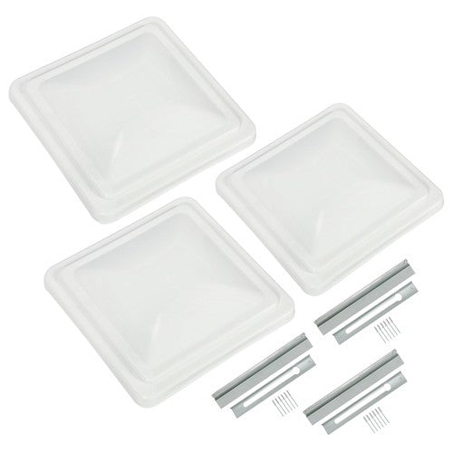 3Pcs Fit for 14 x 14 Roof Vent Cover Camper RV Trailer Ventline White