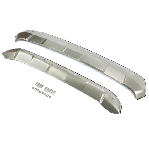DURAFORCE Front Plus Rear Bumper Skid Plate Valance Lower Cover For Toyota RAV4 2019 To 23 Silver