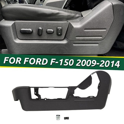 DURAFORCE For 2009-2014 Ford F150 Driver Left Seat Cover Bezel Trim Panel Black 09 10 11
