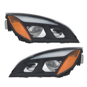 DURAFORCE For Freightliner Cascadia Full LED Black Housing Headlights Headlamps 2018-2023