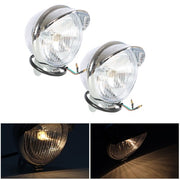 DURAFORCE Chrome Driving Spot Fog Light Bar W/ Bracket Turn Signal For Motorcycle Honda