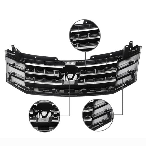 For 2010 2011 2012 Honda Crosstour EX EX-L Front Upper Chrome Bumper Mesh Grille